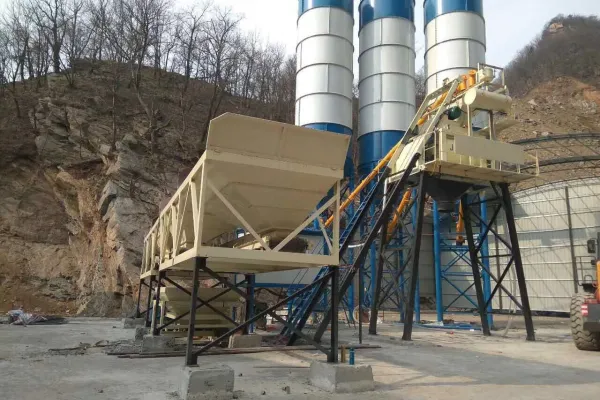 HZS75 concrete batching plant for sale in South Africa