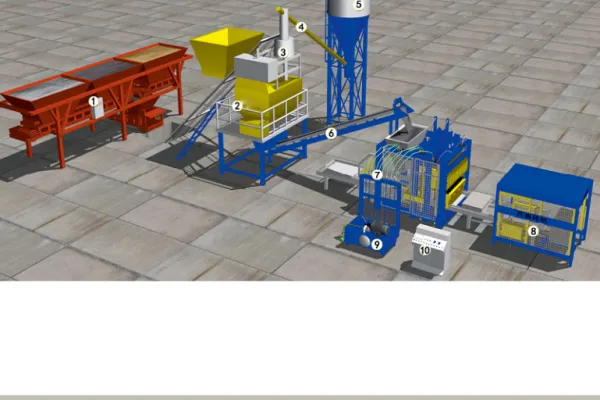 Concrete Batching Plant for Block Factory