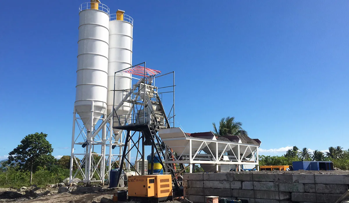 small concrete plant installed in the philippines